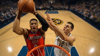 Westbrook enterra em cima de Jokic 2017
